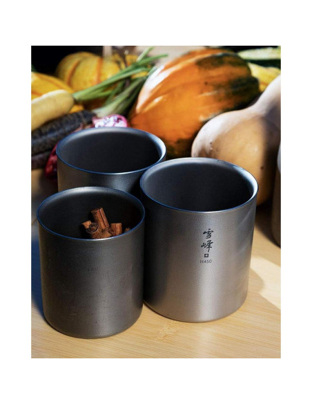 Taza Apilable de Titanio Snow Peak TW-122, 426.5 ml, Ultraligera Taza Apilable de Titanio Snow Peak TW-122, 426.5 ml, Ultraligera
