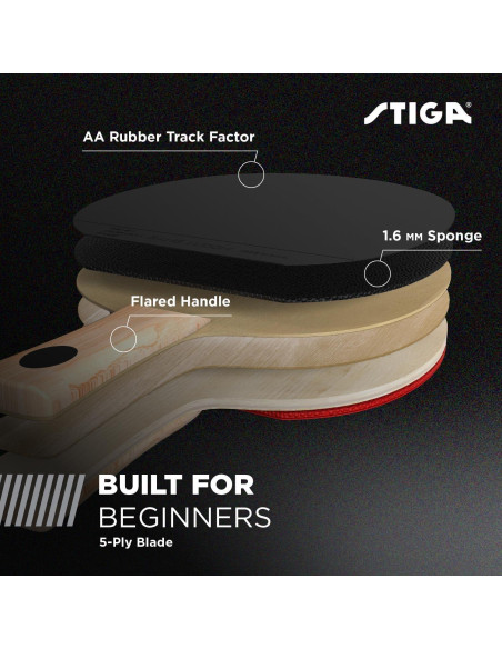 Raqueta de Tenis de Mesa STIGA Ghost - 5 Capas - Principiantes Raqueta de Tenis de Mesa STIGA Ghost - 5 Capas - Principiantes