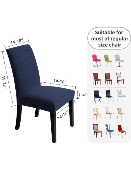 Funda de Silla Elástica Artrello 4 Pzas Marino Universal Funda de Silla Elástica Artrello 4 Pzas Marino Universal