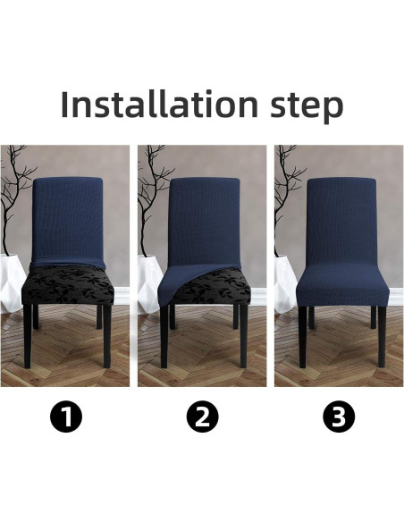 Funda de Silla Elástica Artrello 4 Pzas Marino Universal Funda de Silla Elástica Artrello 4 Pzas Marino Universal