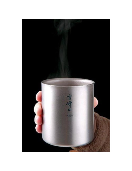 Taza Apilable de Titanio Snow Peak TW-122, 426.5 ml, Ultraligera Taza Apilable de Titanio Snow Peak TW-122, 426.5 ml, Ultraligera