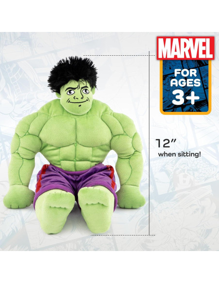 Almohada de Peluche Hulk Jay Franco 30 cm Microfibra Suave Almohada de Peluche Hulk Jay Franco 30 cm Microfibra Suave