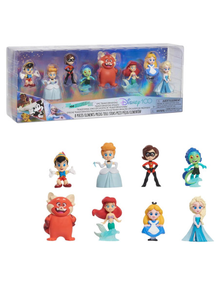 Set de Figuras Disney100 Años de Transformaciones 8 Piezas Just Play Set de Figuras Disney100 Años de Transformaciones 8 Piezas Just Play