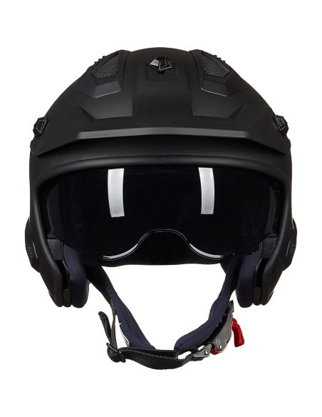 Casco Abierto ILM 726X Negro Mate para Motocicleta M Casco Abierto ILM 726X Negro Mate para Motocicleta M