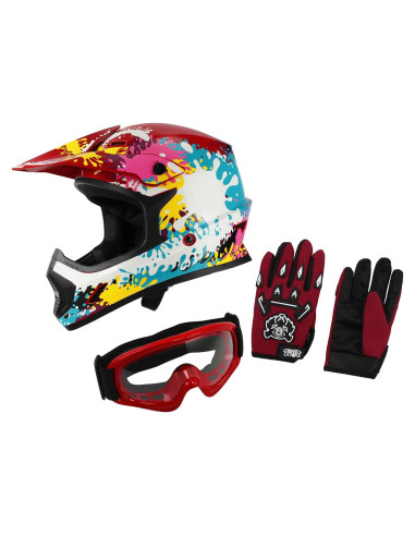 Casco XFMT XF-272 para Niños Motocross Z-Spray Graffiti
