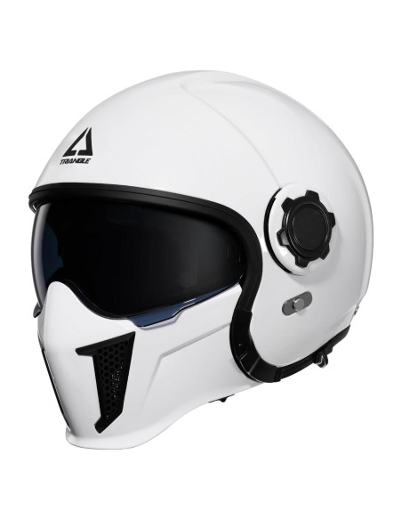 Casco de Motocicleta TRIANGLE OP12A Doble Visera Blanco M Casco de Motocicleta TRIANGLE OP12A Doble Visera Blanco M