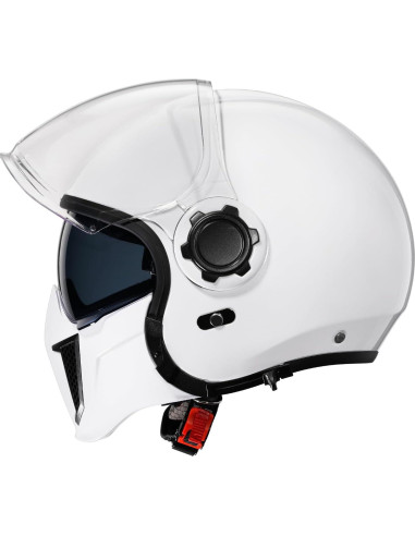 Casco de Motocicleta TRIANGLE OP12A Doble Visera Blanco M