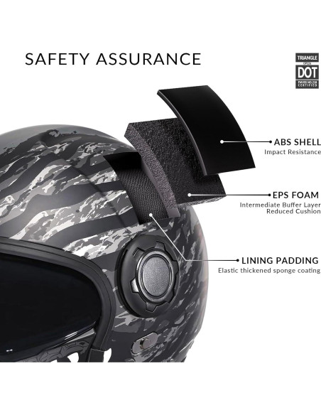 Casco de Motocicleta TRIANGLE OP12A Doble Visor XL Casco de Motocicleta TRIANGLE OP12A Doble Visor XL