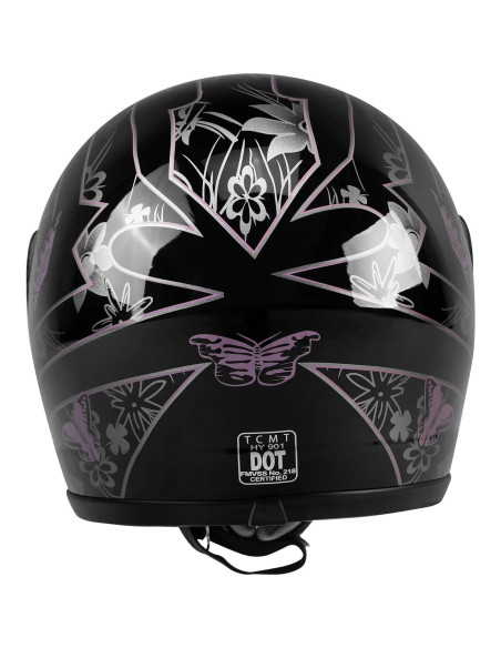 Casco Integral TCMT para Adultos Pequeño Mariposa Negra Casco Integral TCMT para Adultos Pequeño Mariposa Negra