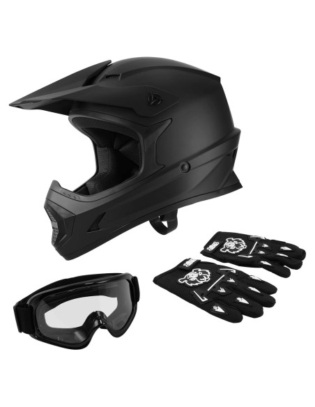 Casco Infantil TCT-MOTORPARTS Negro Mate para Motocross Casco Infantil TCT-MOTORPARTS Negro Mate para Motocross