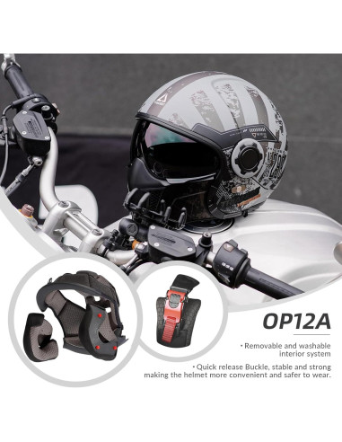 Casco de Motocicleta TRIANGLE OP12A Doble Visor XL