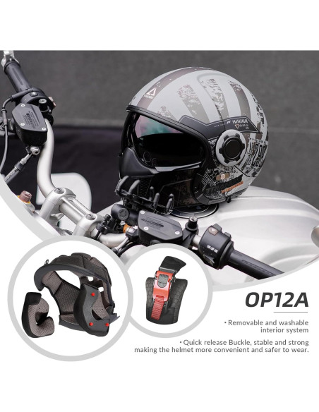 Casco de Motocicleta TRIANGLE OP12A Doble Visor XL Casco de Motocicleta TRIANGLE OP12A Doble Visor XL