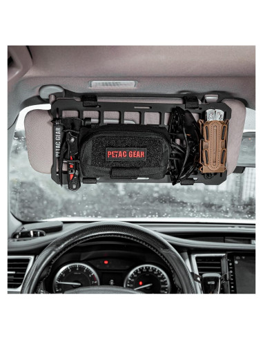 Organizador de Visera de Coche PETAC GEAR Negro EDC Molle