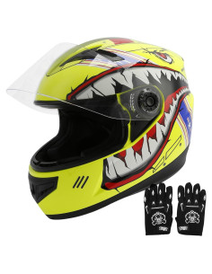 Casco TCT-MOTORPARTS para Niños Pequeño Boca de Tiburón