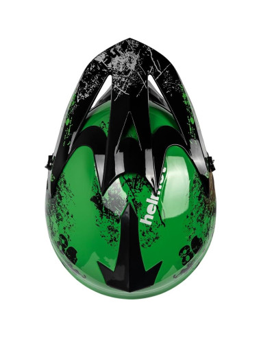 Casco de Motocross Yesmotor YK125 Verde Grande con Set 4 Piezas
