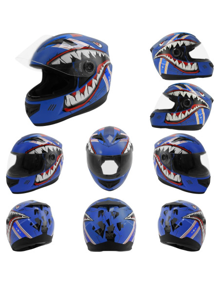 Casco TCT-MOTORPARTS para Niños Grande Boca de Tiburón Casco TCT-MOTORPARTS para Niños Grande Boca de Tiburón
