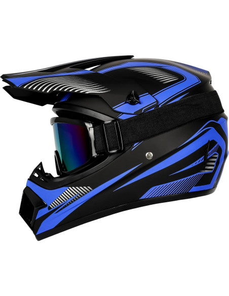 Conjunto de Casco Yesmotor para Motocross + Guantes y Gafas Conjunto de Casco Yesmotor para Motocross + Guantes y Gafas
