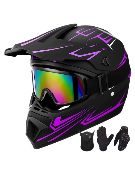 Casco de Motocross Yesmotor 225 para Niños - Set 4 Piezas Casco de Motocross Yesmotor 225 para Niños - Set 4 Piezas
