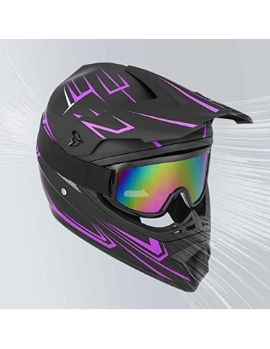 Casco de Motocross Yesmotor 225 para Niños - Set 4 Piezas