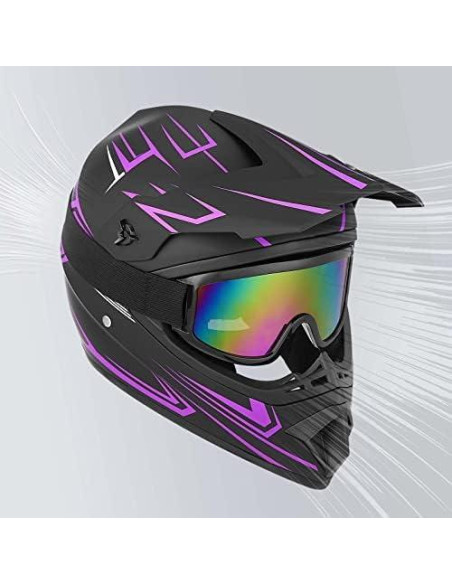 Casco de Motocross Yesmotor 225 para Niños - Set 4 Piezas Casco de Motocross Yesmotor 225 para Niños - Set 4 Piezas