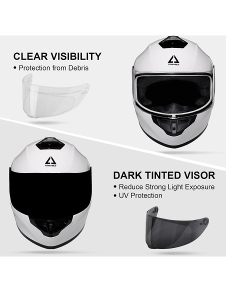 Casco Integral TRIANGLE TFF15-MB-VS Blanco Brillante Casco Integral TRIANGLE TFF15-MB-VS Blanco Brillante