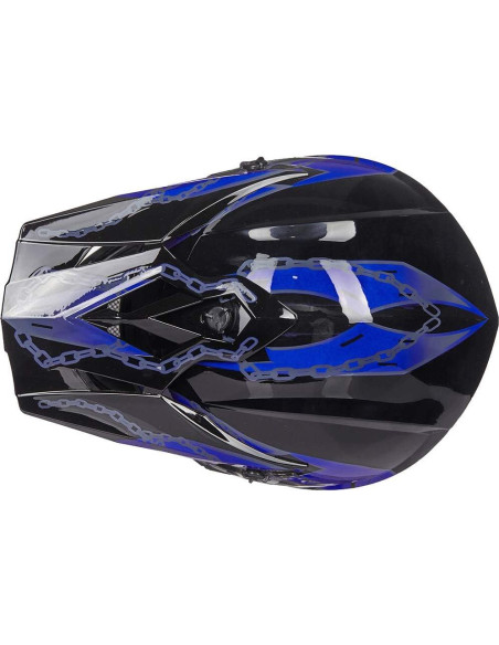 Casco de Motocross ILM 128YS Juvenil Pequeño Azul Negro Casco de Motocross ILM 128YS Juvenil Pequeño Azul Negro