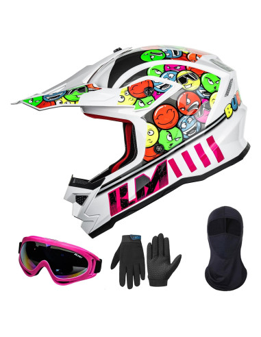 Casco ILM Z705 para jóvenes ATV Motocross 1.09 kg Chicle XL