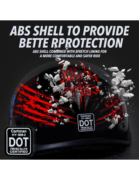 Casco Mediano CARTMAN CM-808AFM Calavera Americana Casco Mediano CARTMAN CM-808AFM Calavera Americana