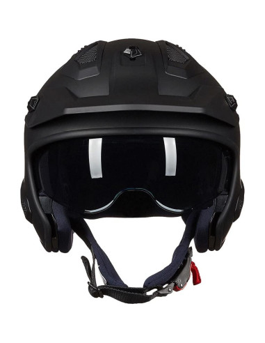 Casco Abierto ILM 726X Negro Mate XL para Motocicleta