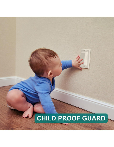Protector de Interruptor de Luz CLYMENE Estilo Rocker Blanco 2 Pzs Protector de Interruptor de Luz CLYMENE Estilo Rocker Blanco 2 Pzs