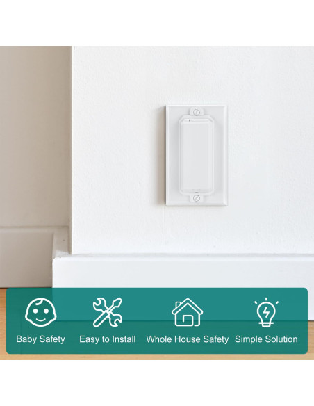 Protector de Interruptor de Luz CLYMENE Estilo Rocker Blanco 2 Pzs Protector de Interruptor de Luz CLYMENE Estilo Rocker Blanco 2 Pzs