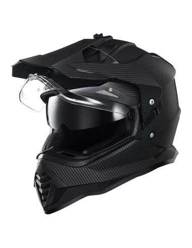 Casco ILM WS902 Doble Visera Fibra de Carbono Grande