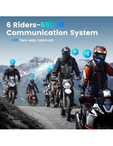 Intercomunicador Bluetooth GEARELEC Gmax para Casco Moto