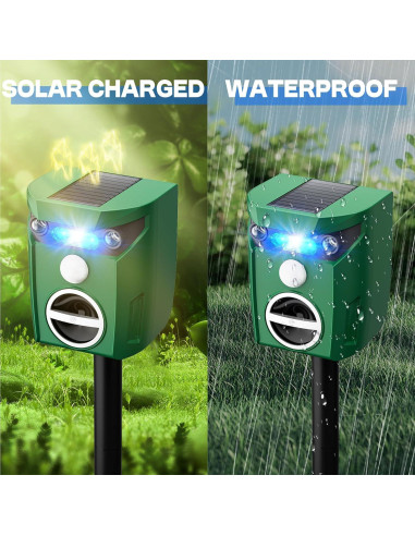 Repelente de Animales Solar VISSON TEC 2 Paquetes Ultrasonido