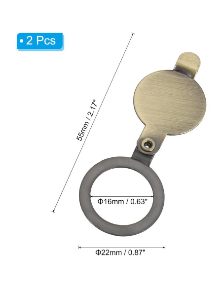 Cubierta de Mirilla PATIKIL 16mm Bronce 2pcs para Seguridad Cubierta de Mirilla PATIKIL 16mm Bronce 2pcs para Seguridad