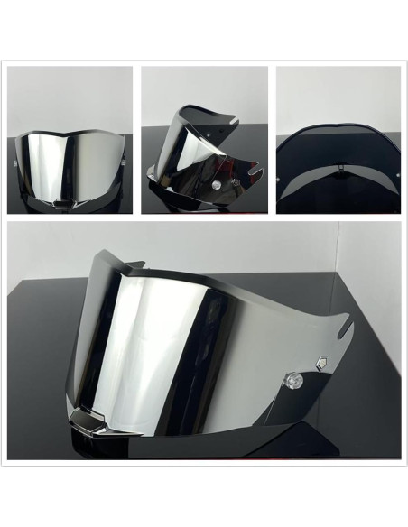 Escudo Casco Completo BSTOP FF805 Policarbonato UV Plata Escudo Casco Completo BSTOP FF805 Policarbonato UV Plata