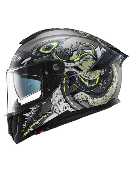 Casco Integral ILM 861A Doble Visera Verde Mediano Casco Integral ILM 861A Doble Visera Verde Mediano