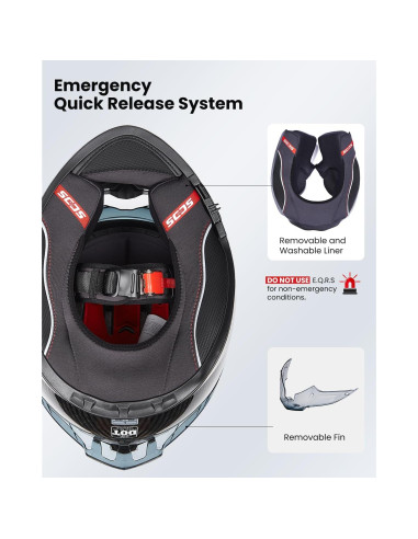 Casco ILM Fibra de Carbono Modelo 861C Doble Visor Grande