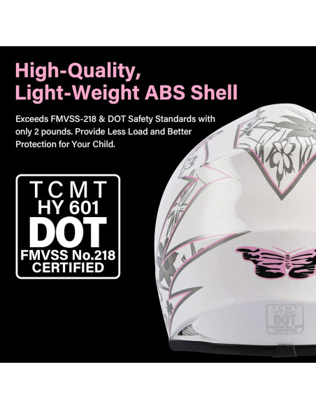 Casco TCMT OffRoad Juvenil X-Grande Mariposa Rosa Casco TCMT OffRoad Juvenil X-Grande Mariposa Rosa