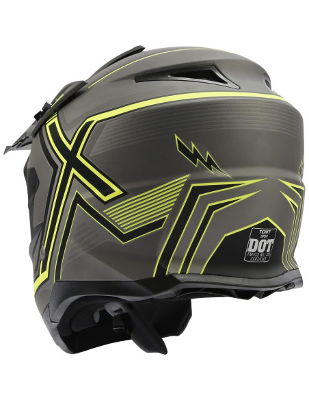 Casco de Motocicleta TCT-MOTORPARTS Grande Negro DOT Casco de Motocicleta TCT-MOTORPARTS Grande Negro DOT
