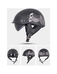Casco Moto Mezzo GAOZCTT Jet Unisex Certificado DOT 2