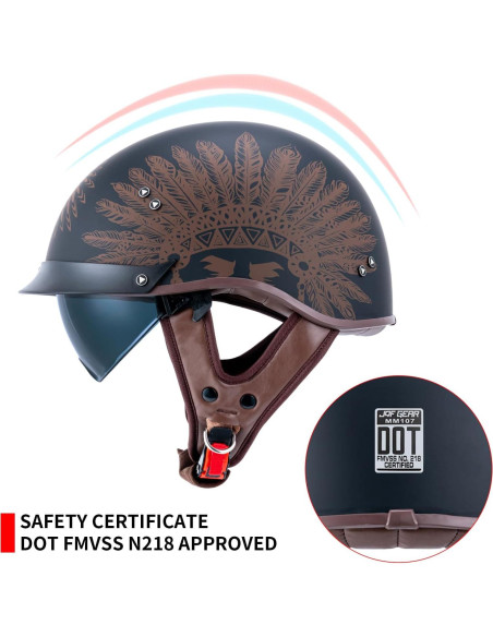 Casco de motocicleta JQF Gear MM107 Grande con visera solar Casco de motocicleta JQF Gear MM107 Grande con visera solar
