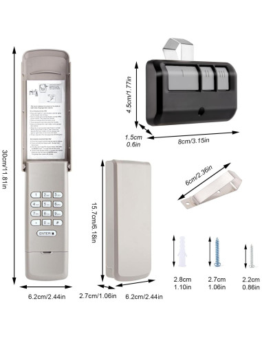Teclado y Control Remoto Universal Garaje DDcafor 877MAX 893MAX