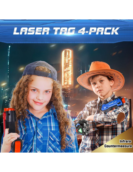 Conjunto de Pistolas Laser Tag VATOS 4 Jugadores Infrarrojo Conjunto de Pistolas Laser Tag VATOS 4 Jugadores Infrarrojo