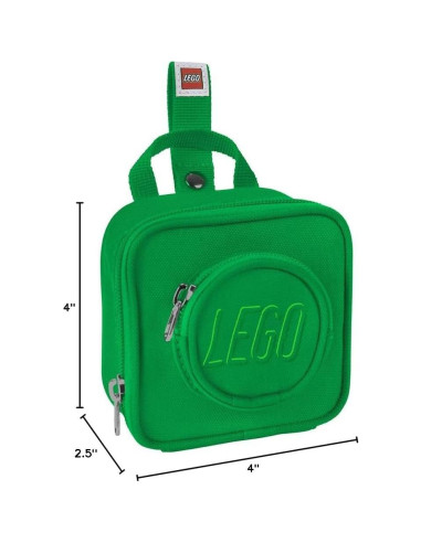 Mochila Mini LEGO Verde para Niños, 10x10x6 cm