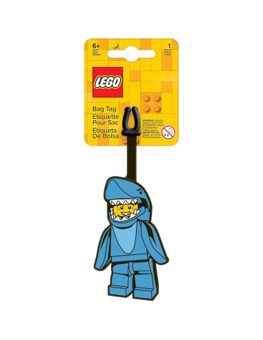 Etiqueta de Equipaje LEGO IQ Tiburón 17.78x6.35cm Azul