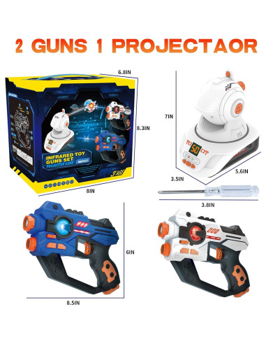 HISTOYE Conjunto de Pistolas Laser Tag 2 Jugadores LED