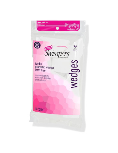 Esponjas Cosméticas Jumbo Swisspers Sin Látex - Bolsa 16 Unidades