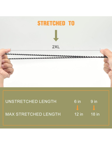 Paquete de 30 Cuerdas Bungee Aegero 15 cm Alta Resistencia