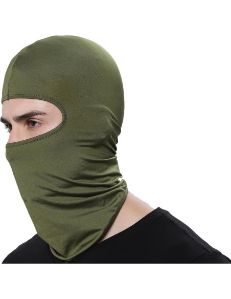 Paquete de 3 Pasamontañas Balaclava Verde Ejército Unisex Paquete de 3 Pasamontañas Balaclava Verde Ejército Unisex